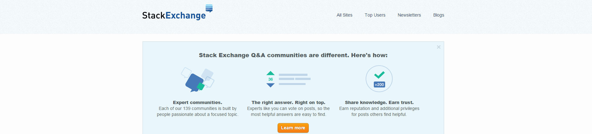 Stack exchange cover