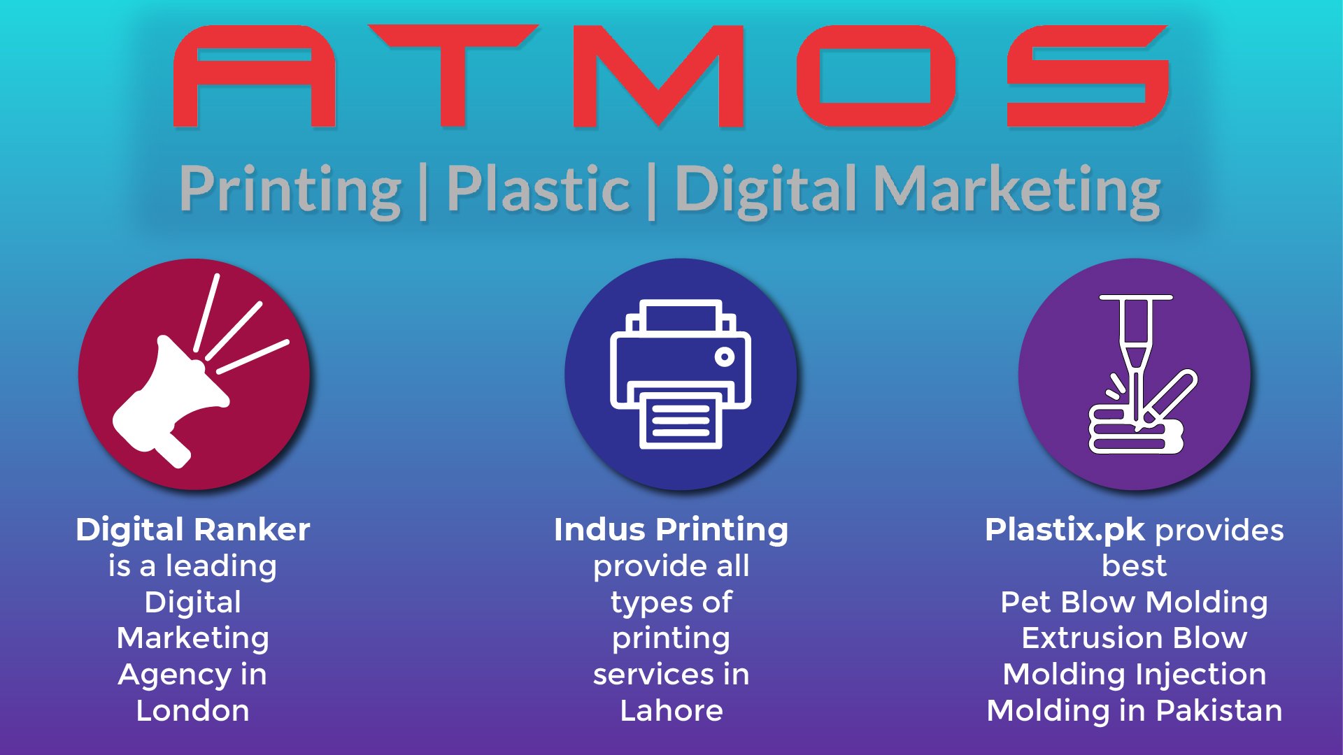 Atmos – Digital Marketing, Printing and Plastic Services cover