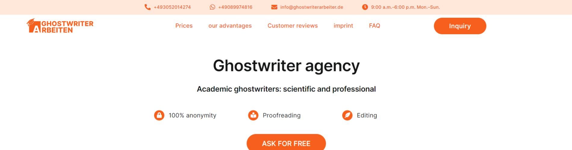 Ghostwriter Arbeiten cover