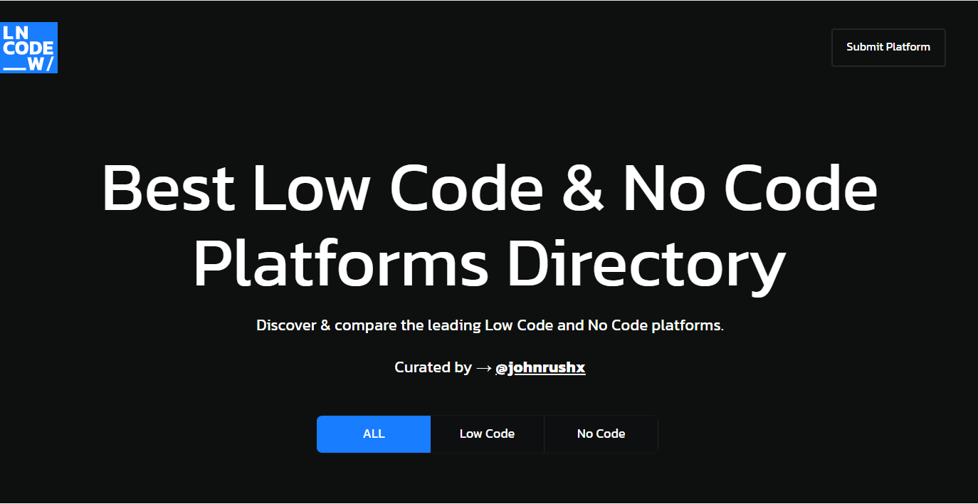 Low Code &amp; No Code platforms cover