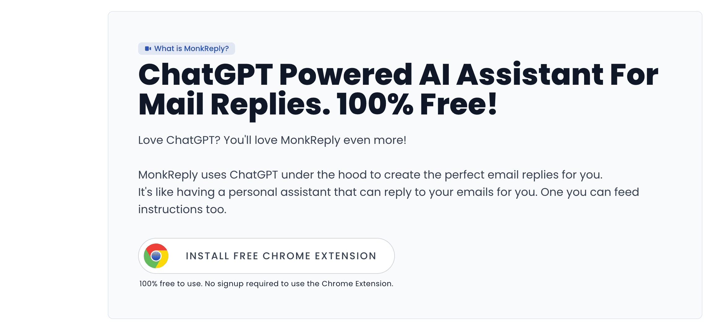 Perfect Emails by MonkReply - ChatGPT Powered Email Assistant cover