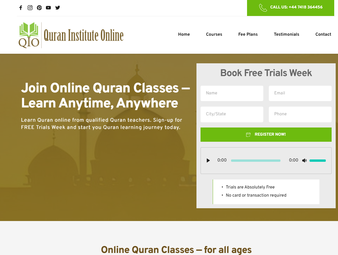 Quran Institute Online UK cover