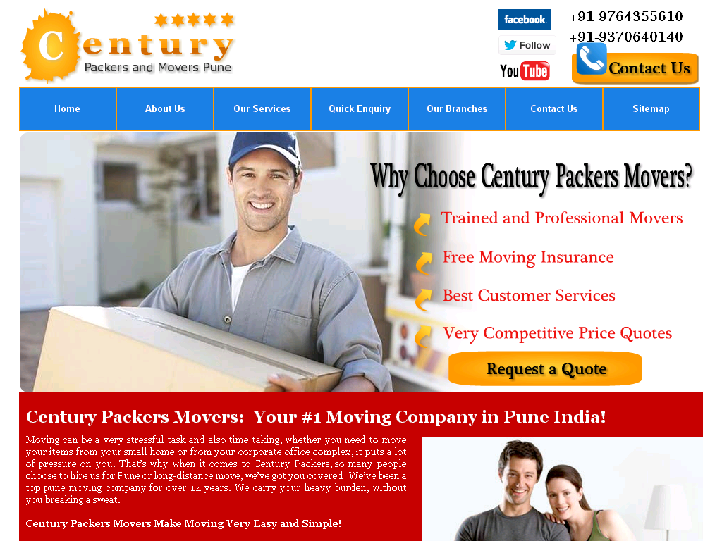 Century Packers and Movers cover