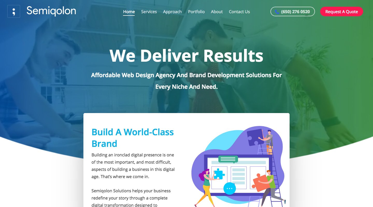 Semiqolon - Premium &amp; Affordable Web Design Agency cover