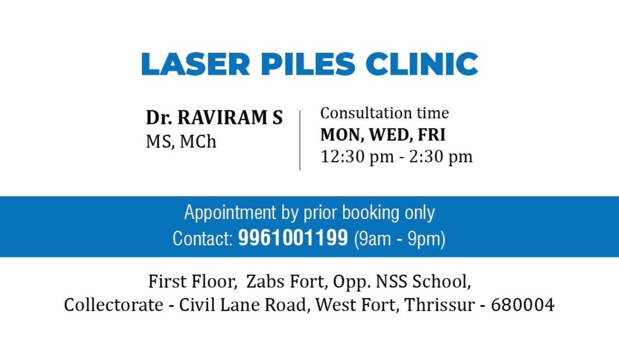 Thrissur Piles Clinic|Dr. Raviram S cover