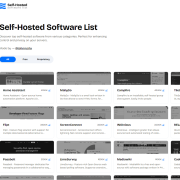 Self-Hosted Software List